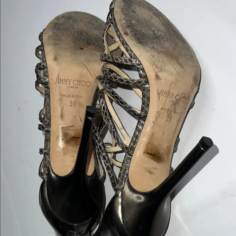 Women’s Jimmy Choo Black Snakeskin Heels size 39 - Picture 11 of 11